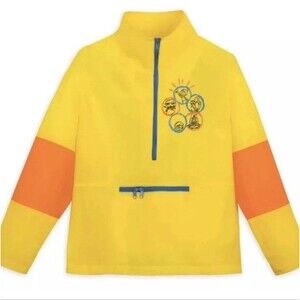 Disney Parks Pixar Inside Out Windbreaker Adult XS Yellow Pullover Zip Pocket